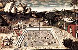 Lucas Cranach The Elder Famous Paintings - The Fountain of Youth
